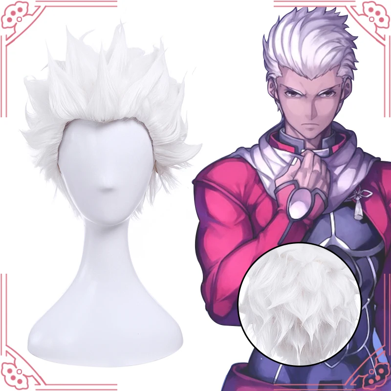 FGO Fate Extra Last Encore EMIYA косплей парик Archer синтетические волосы Серебряный Fate/Kaleid Liner