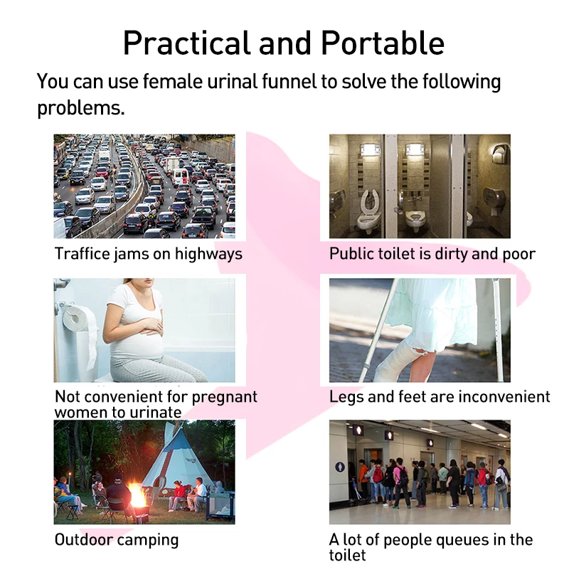 1 шт. женские мочеиспускания мягкие силиконовые мочи для путешествий кемпинга