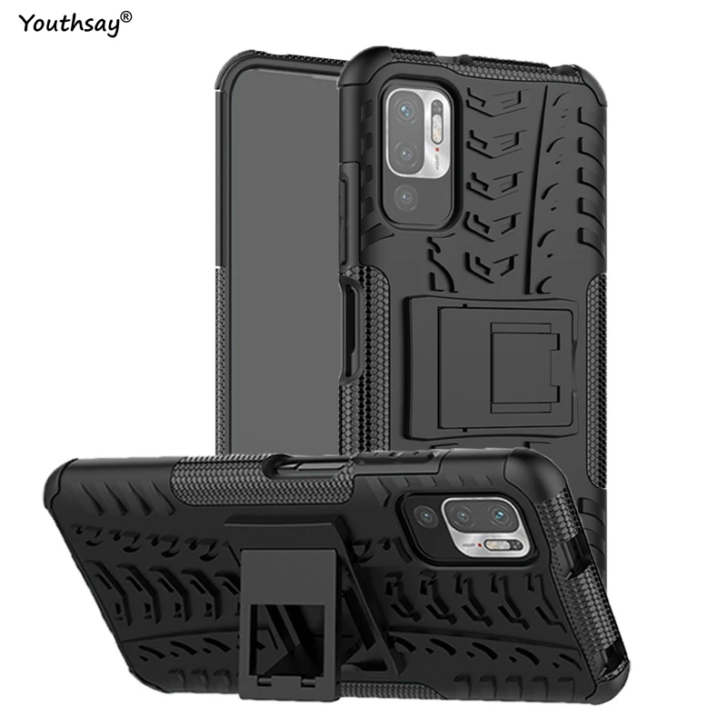 

For Xiaomi Poco M3 Pro Case For Poco M3 Pro Cover Armor Silicone Rubber Stand Protector Case For Xiaomi Poco M3 Pro Case