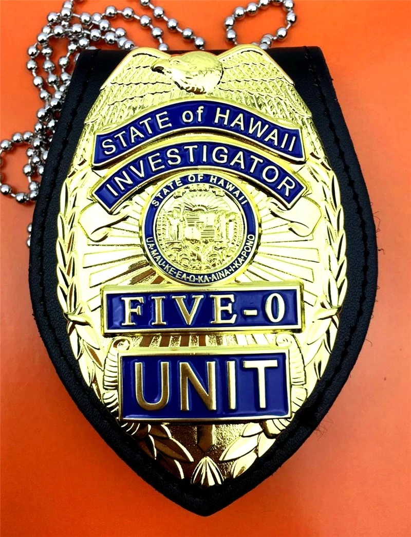 Значок на пояс для косплея США Гаваи пять-0 кожаный аксессуар Хэллоуина 5 о | Спорт