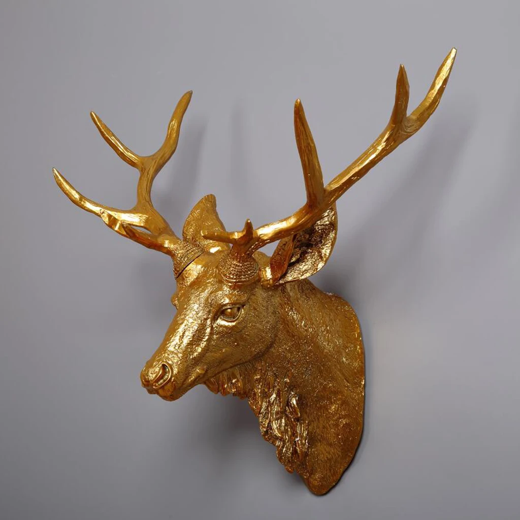 Модная 3D голова оленя с оленьими рогами искусство домашнее и офисное настенное