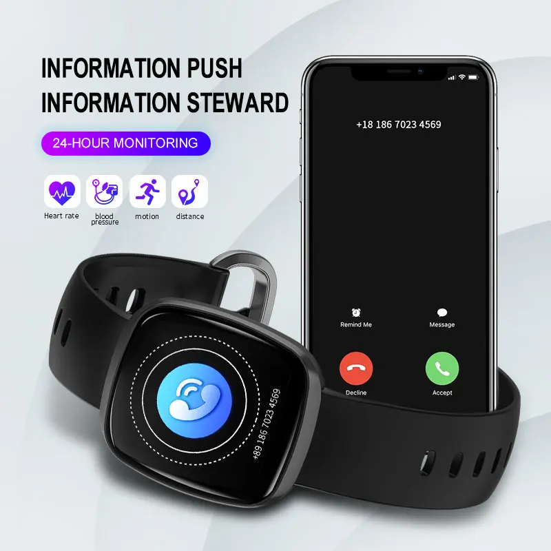 Letike Смарт-часы оверсайз 1 3 &quotips цветной сенсорный ЖК-экран 2.5D изогнутая