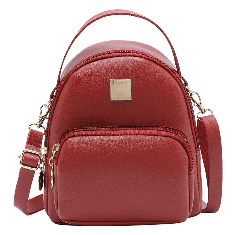 Red Backpack Противоугонные школьные сумки mochila feminina водонепроницаемые дорожные винтажные большие сумки для ноутбука Коричневый кожаный рюкзак для женщин корейский дизайнер - Цвет: Red Backpack