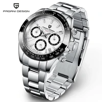 40mm pagani design new mens sports quartz watches sapphire stainless steel waterproof watch men chronograph vk63 reloj hombre