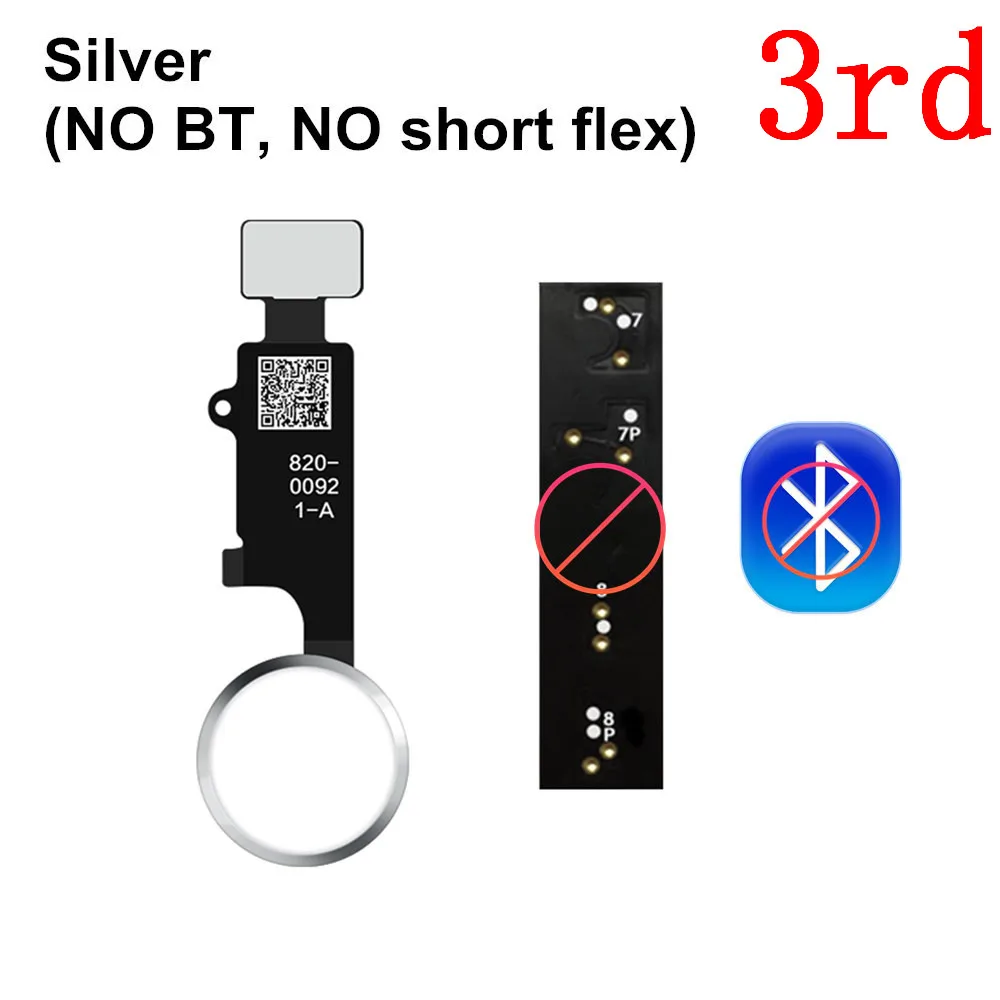 AYJ без Bluetooth Универсальная Кнопка hx Home Flex для iPhone 7 8 Plus функция возврата конечное решение Черный Белый розовое золото JC - Цвет: Silver-NO Bluetooth