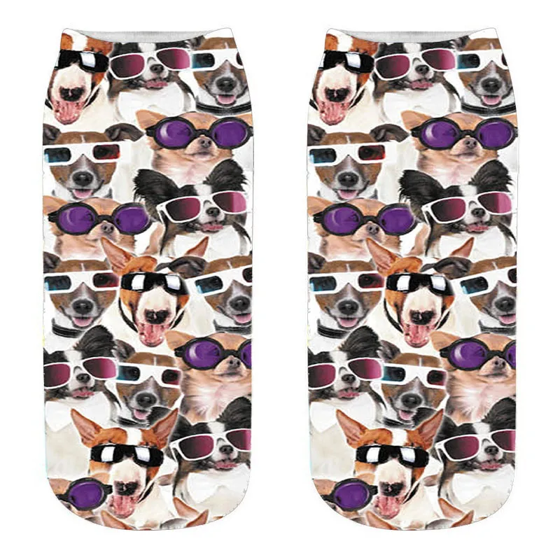 Новинка 3D женские зимние носки милые Мультяшные забавные мультяшные Животные