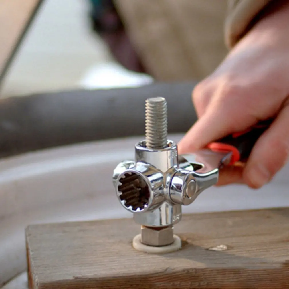 

48 in 1 Multifunctional 360 Degree Revolving Rotate Wrench Socket Stainless Steel Universal Wrench Works With Spline Bolts