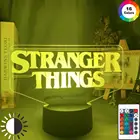 Очень странные дела лампа 3D светодиодный Иллюзия прикроватная Настольная лампа Ночной светильник для дома номер Спальня украшения праздничный светильник ing подарки