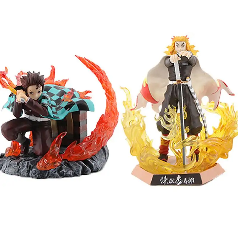 

Devil's Blade Anime Figure Model GK Kamado Tanjirou Kyoujurou 1/8 Figurine Demon Slayer Kimetsu No Yaiba Action Figure Model Toy
