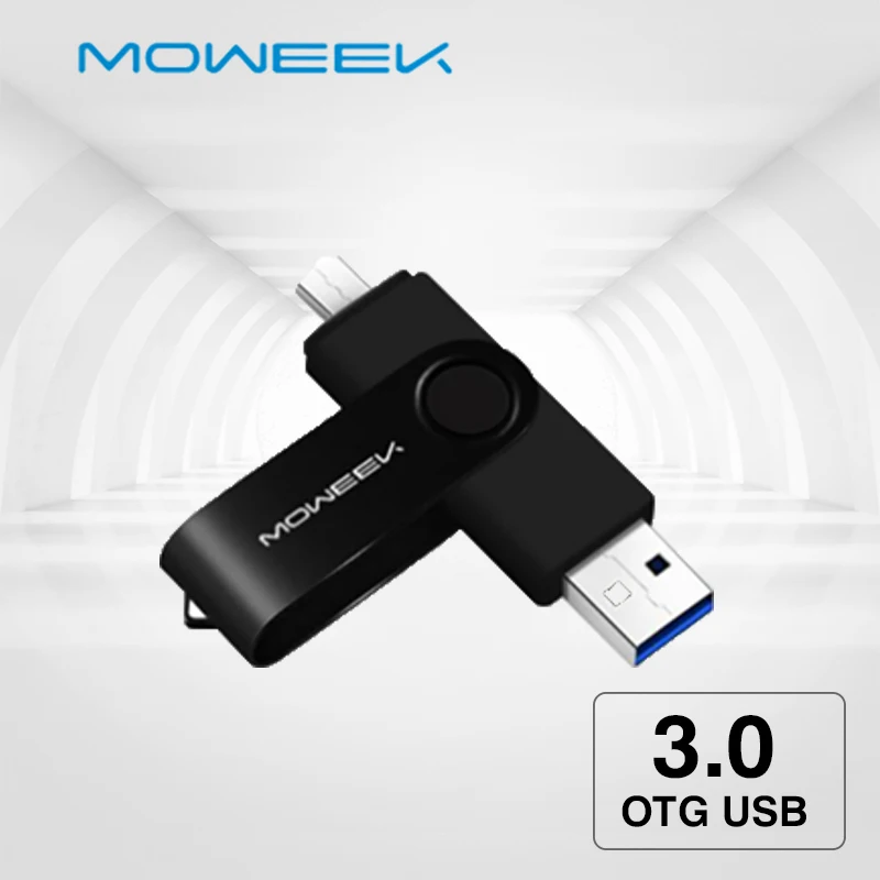 Moweek USB 3,0 OTG USB флэш-накопитель для Android смартфон 8 Гб оперативной памяти, 16 Гб встроенной памяти, 32 ГБ, 64 ГБ, 128 ГБ флэш-накопитель высокой скорости cle USB флеш-накопитель флешка