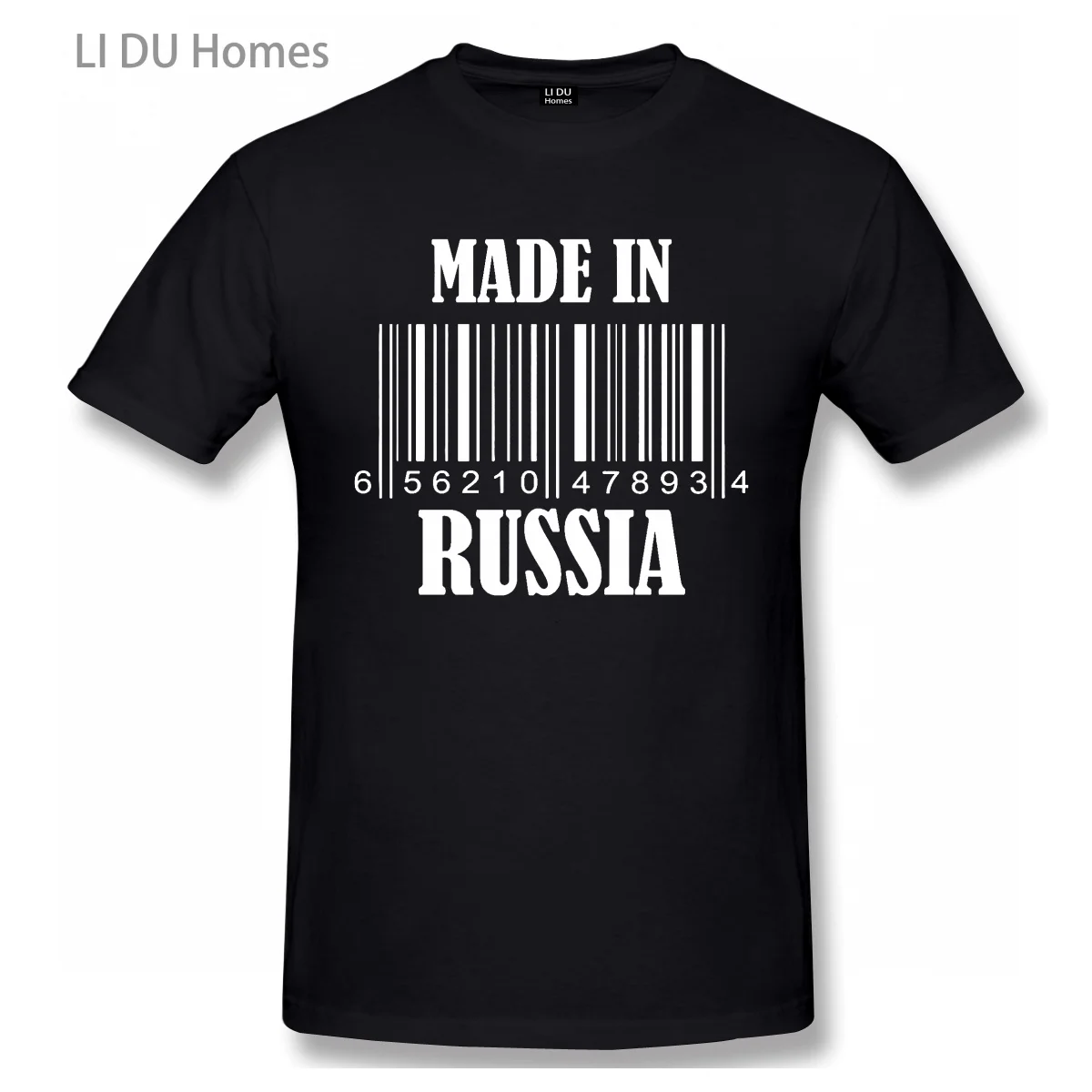 

Made In Russia Barcode Russian T Shirt Oversize Cotton Tshirts Short Sleeve Streetwear T-shirts Tee Tops