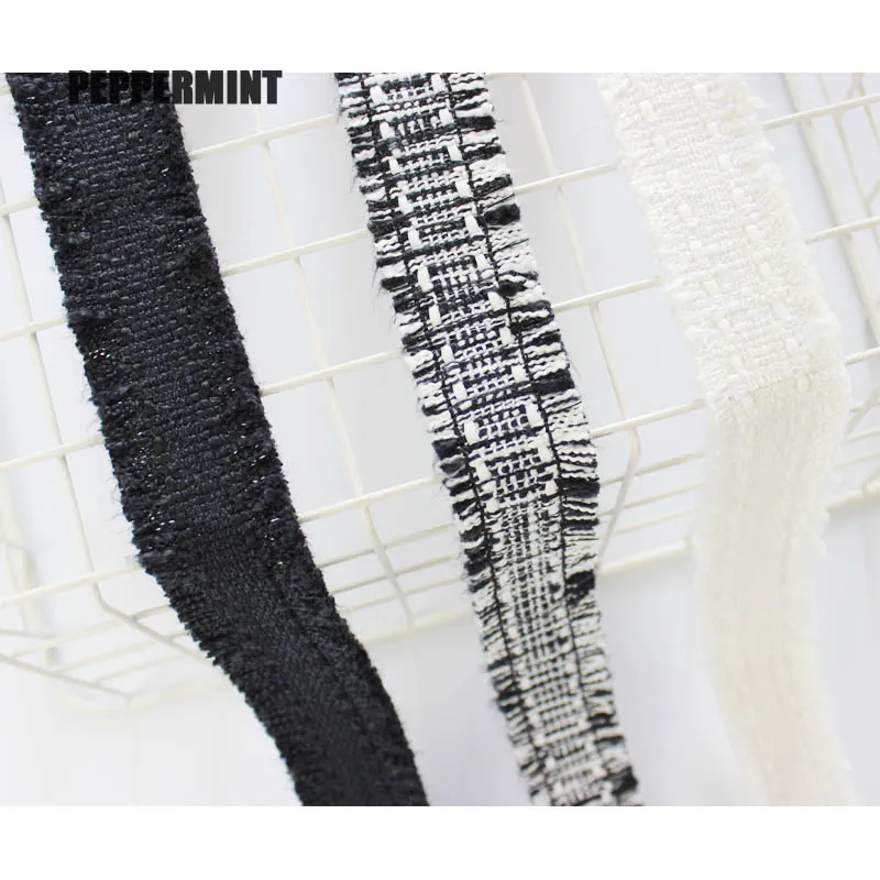 Твидовая тесьма с бахромой 1 ярд 30 мм тканый кружевной аксессуар для шитья одежды