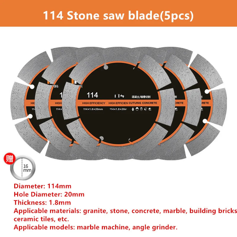 

Лезвие для угловой шлифовальной машины по мрамору, 5 шт.