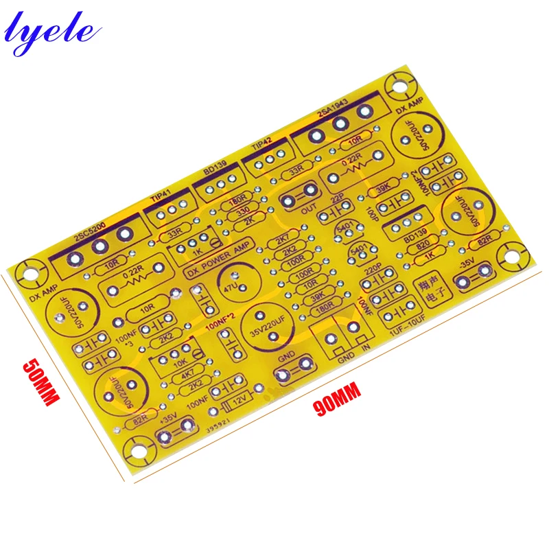 Плата усилителя мощности PCB DX AMP класс A и B дискретные компоненты 1 0 каналов 100 Вт |