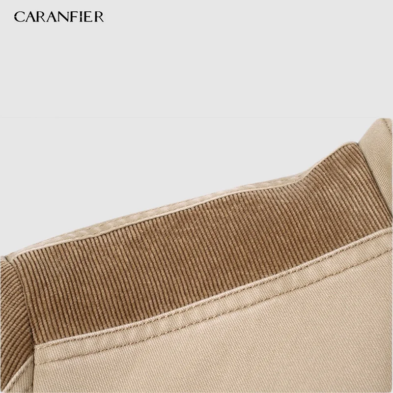 Новая высококачественная мужская повседневная куртка CARANFIER с воротником-стойкой