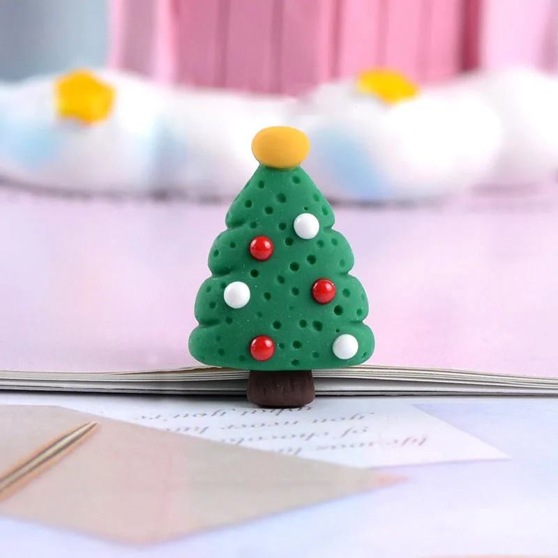 10 шт./лот Рождественская серия Санта Клаус елка колокольчики поделки кабошон с