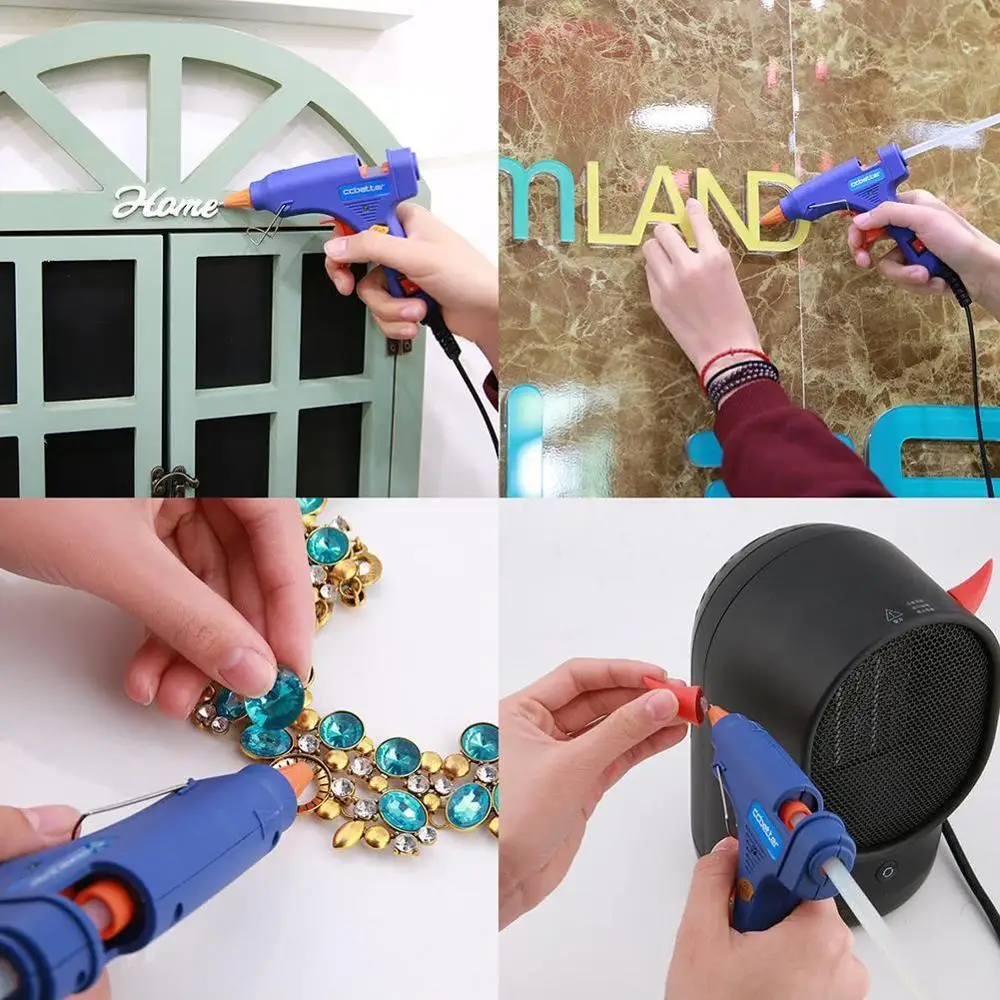 

20W Hot Melt Glue Gun with 7*100MM Glue Sticks Industrial Electric Temperature Mini Guns Tool Thermo Heat I6U9