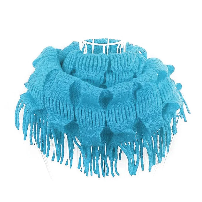 Новая модная женская зимняя теплая вязаная многослойная бахрома с кисточками