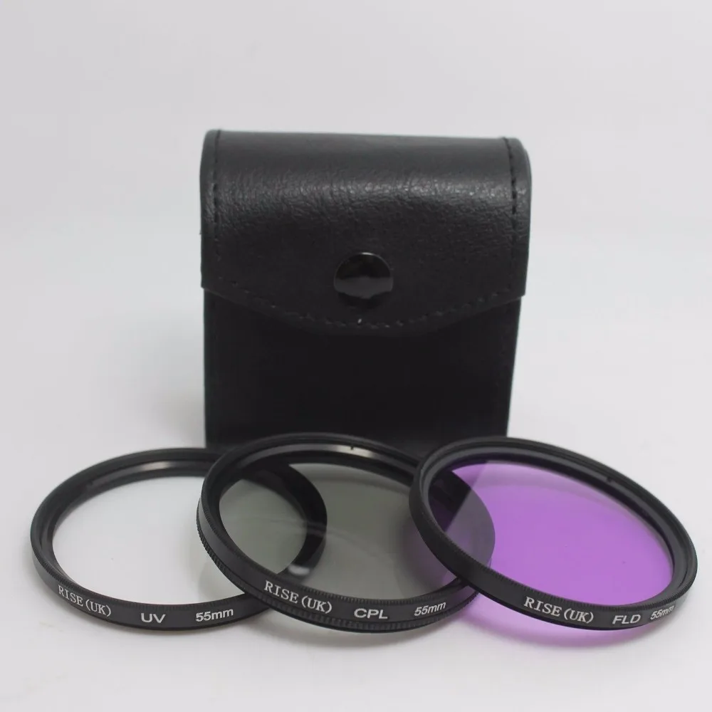 55 мм UV CPL FLD Комплект фильтров для объектива Nikon D5600 D5500 D5300 D5200 D5100 D3200 D3400 D3300 D3100 D750 с AF