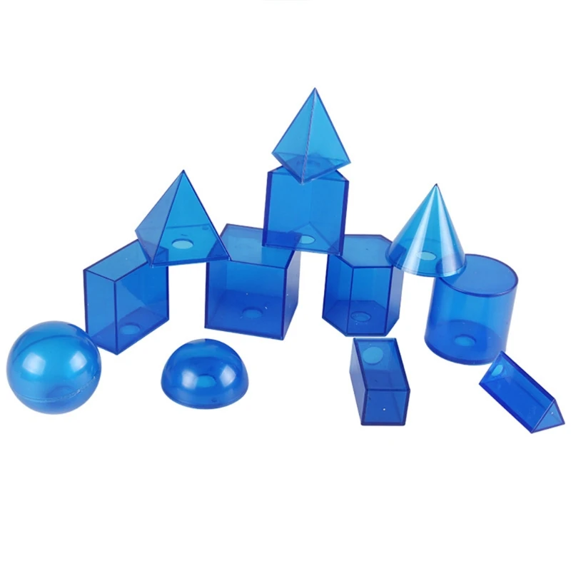 

12pcs Geometric Model Disassemble Cube Cylinder Cone Toy Math Resources Learning Educational Gift