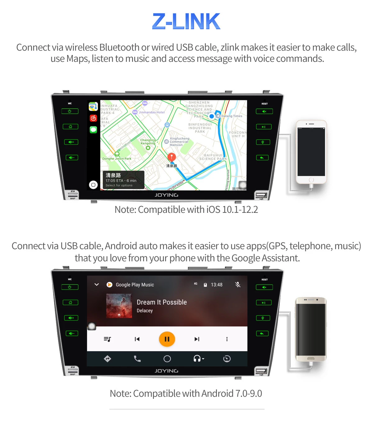 Радуясь 4 Гб ОЗУ Android 8,1 автомобильный стерео BT радио плеер для TOYOTA CAMRY сенсорный экран рулевое колесо gps Navi головное устройство для AURION