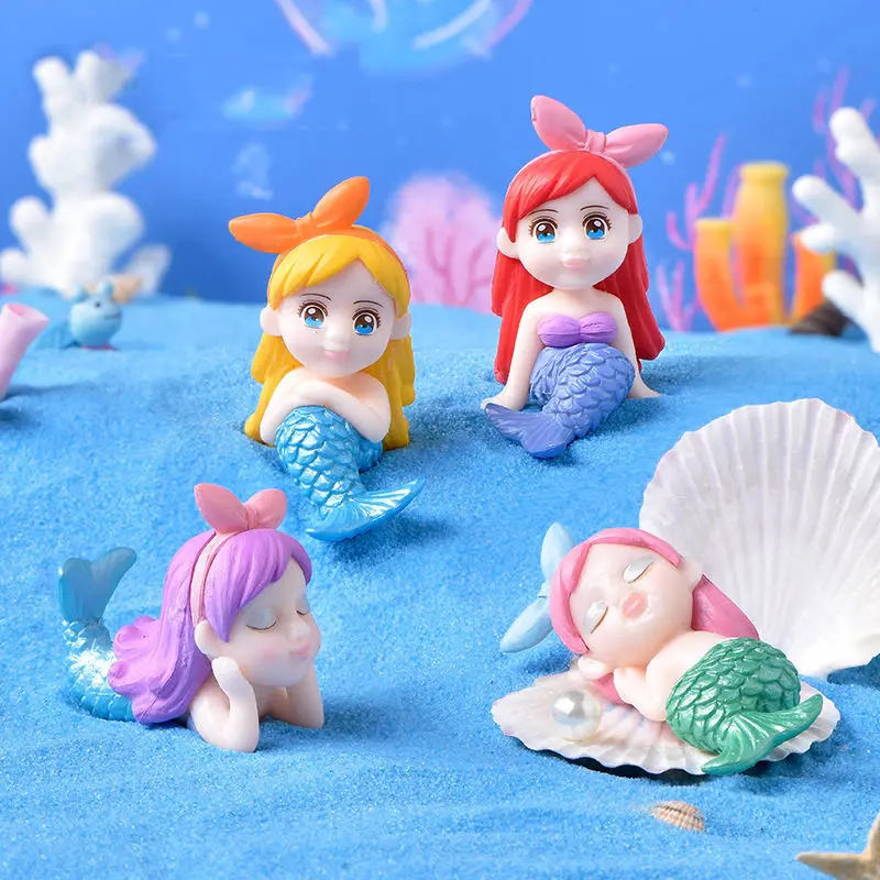 

Cut Mermaid Theme Birthday Party Cake Toppers Decorate For Baby Showers Girls' Favorite Toys Under The Sea Party Backing DIY