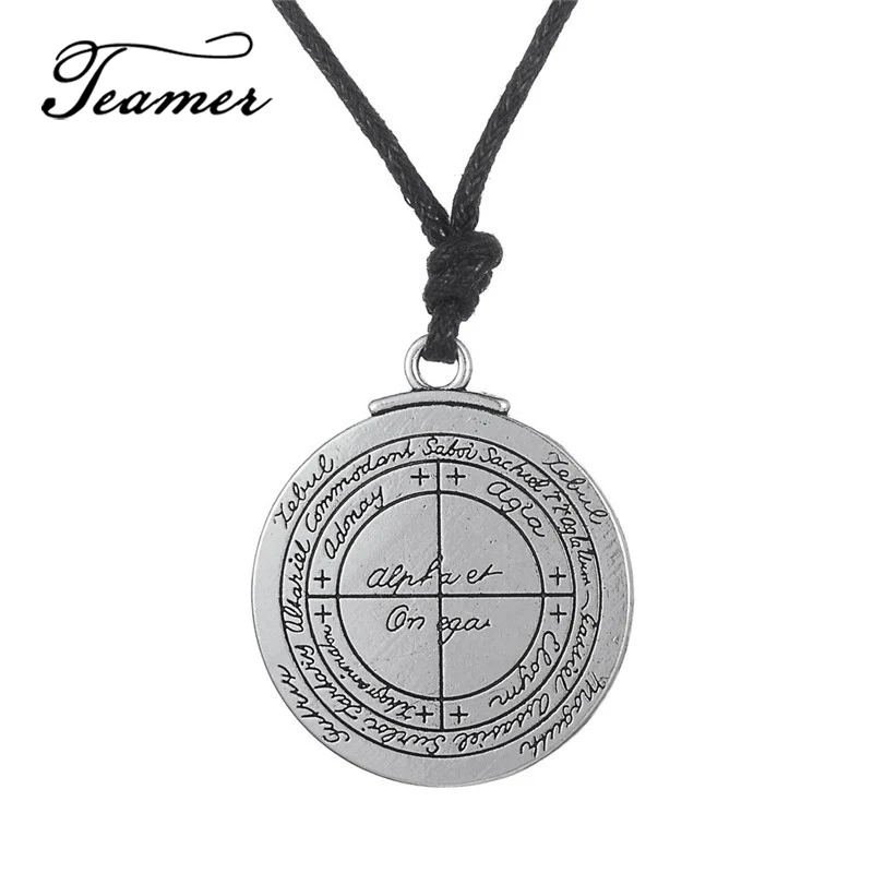 Teamer двусторонний талисман удача Соломоновы Пентакль печать кулон ожерелье