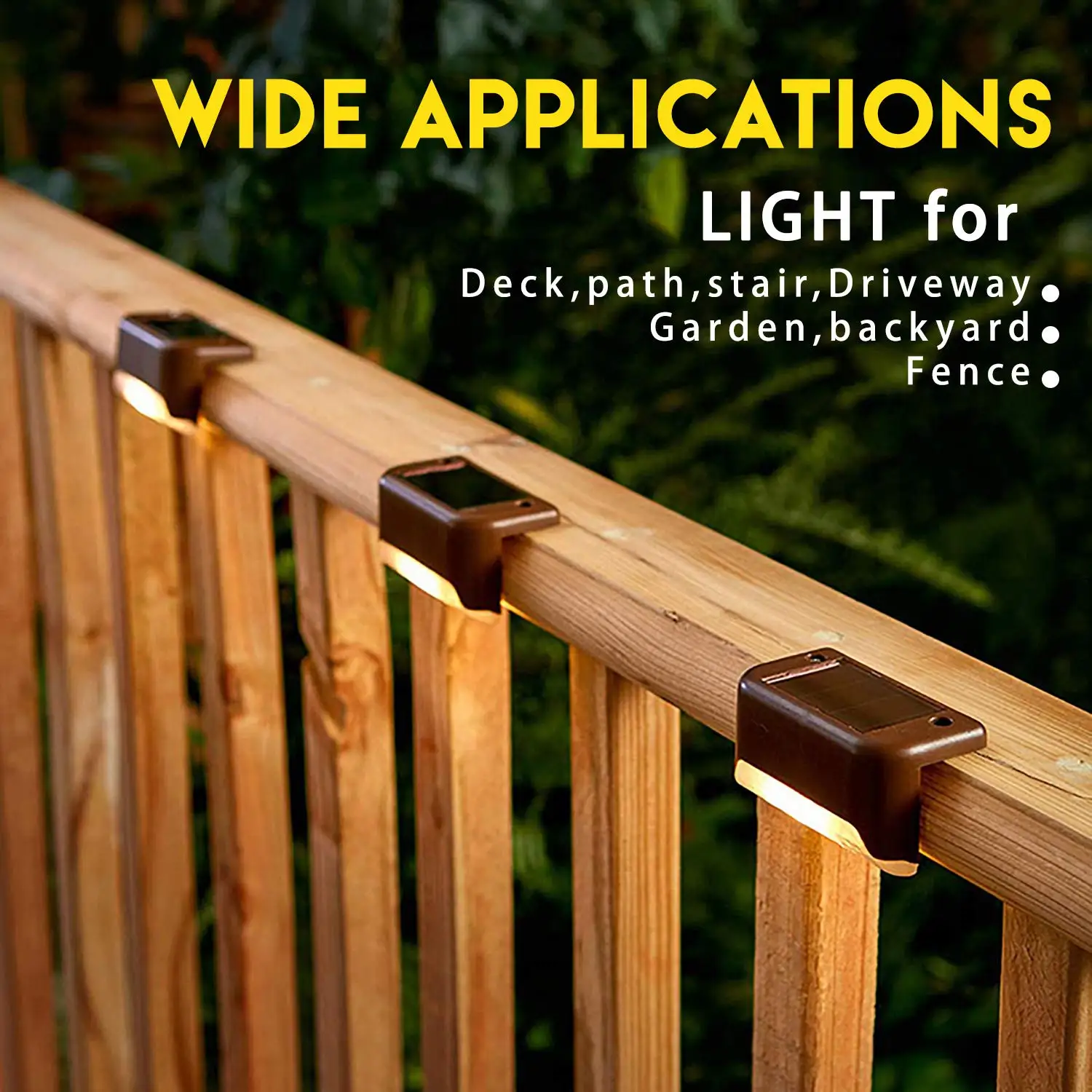 16 шт. ABS Патио Сад Белый теплый открытый светильник лестницы солнечное покрытие