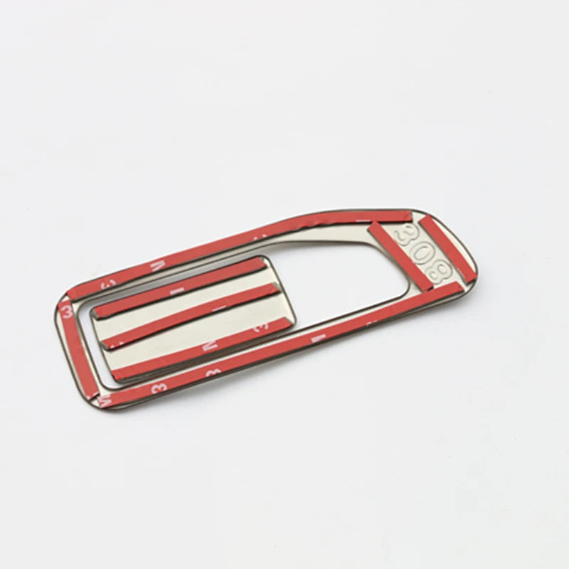 2PCS/Set Staniless Steel Car Glove Box Storage Box Handle Frame Trim Sticker For Peugeot 308 2016 2017 Car Accessories images - 6
