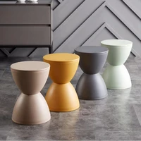 nordic plastic stool creative hourglass bedside table simple small apartment light luxury ins round side table home furniture