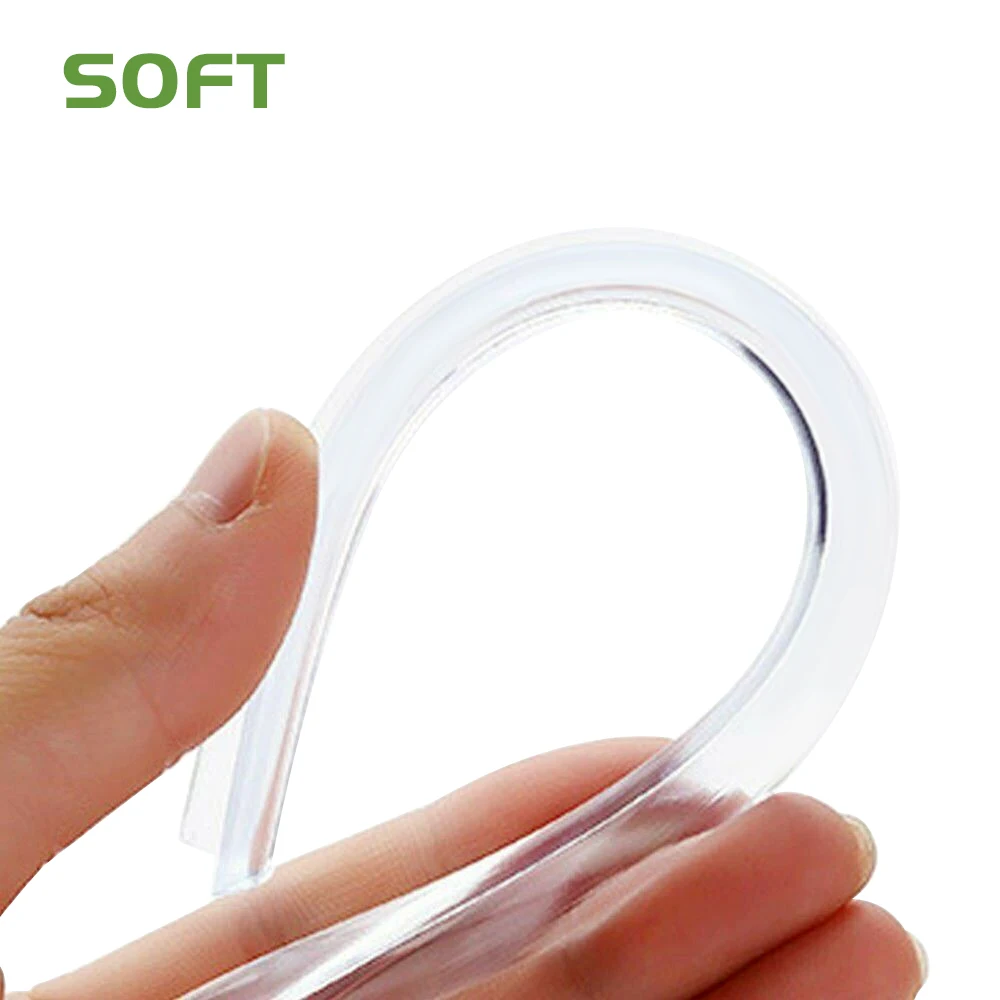 Protector de esquina de 2M para Borde de mesa de beb&eacute;, protectores de esquina de muebles, cubierta de silicona para ni&ntilde;os, tira de parachoques de colisi&oacute;n-1