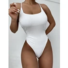 2021 сексуальная одежда для плавания с открытой спиной, Женский цельный купальный костюм, женский купальный костюм в рубчик, монокини, купальные костюмы, летняя пляжная одежда для плавания