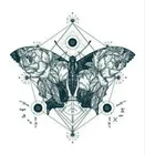 Водостойкая Временная тату-наклейка в виде бабочки, цветок, роза, искусственная тату флэш-тату для рук, рук, ног, спины, тату, боди-арт для женщин и мужчин