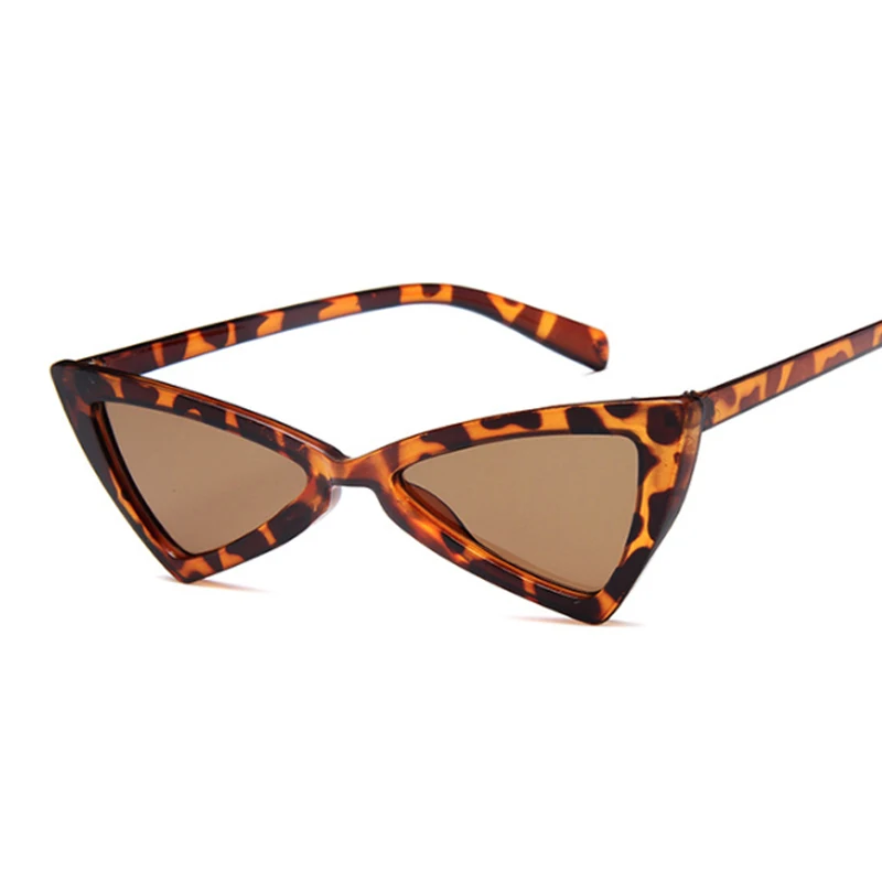 Винтажные треугольные солнцезащитные очки кошачий глаз женские брендовые