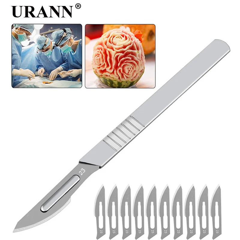 10 шт. промышленных хирургические лезвия скальпеля инструмент Сталь Скальпель с