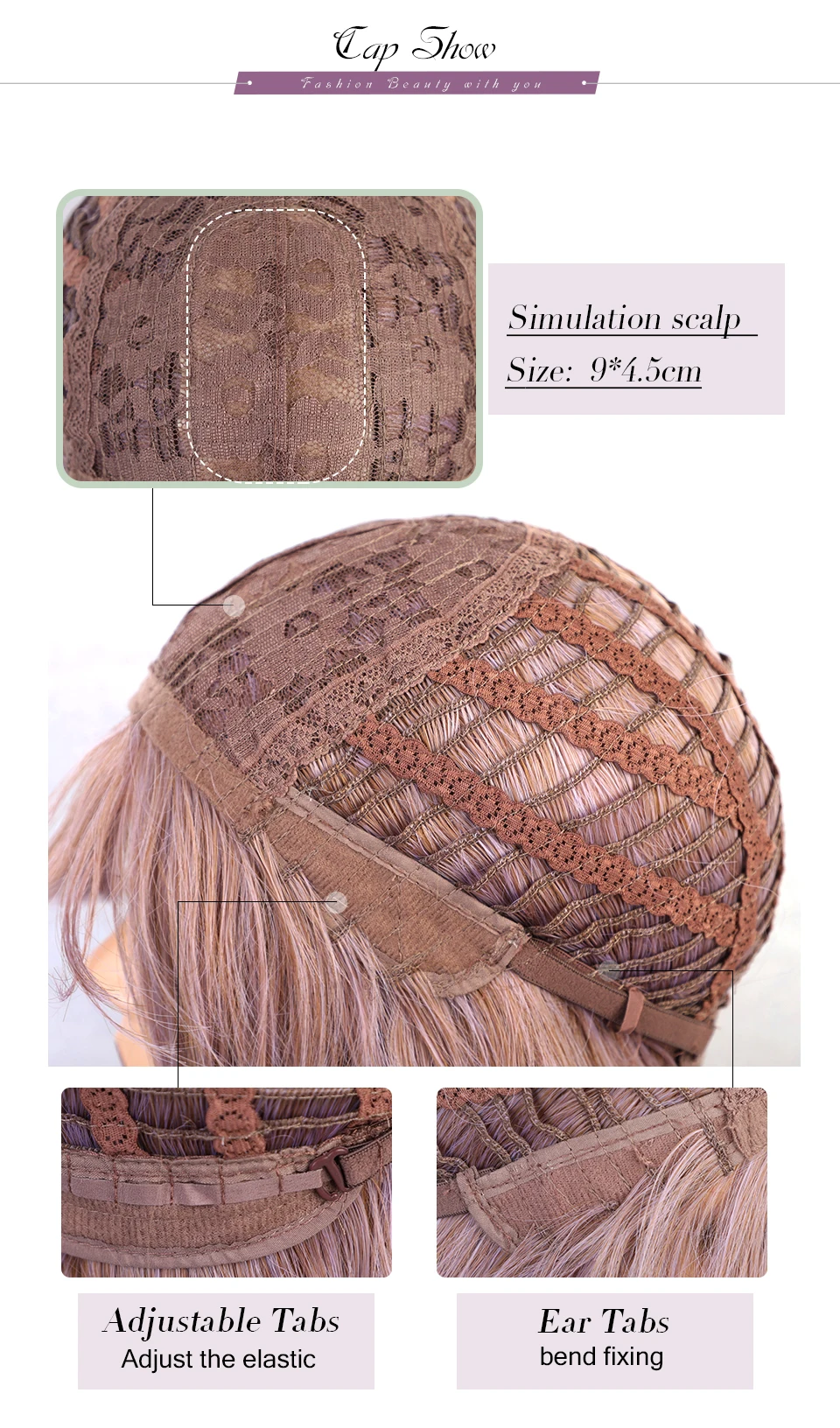 ESIN длинный прямой светлый синтетический парик с эффектом омбре челкой