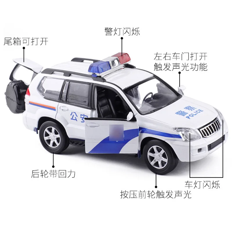 1:32 весы сплав литье под давлением Металл ForPolice модель автомобиля для TOYOTA LAND CRUISER