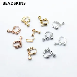 Новое поступление! Медь 17x14 мм 50 шт.лот покрытие из настоящего золота винт Зажим для уха серьгисерьги аксессуарысерьги части DIY