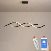neo gleam modern led pendant lights for living room dining room bar kitchen room rc app hanging pendant lamp fixtures