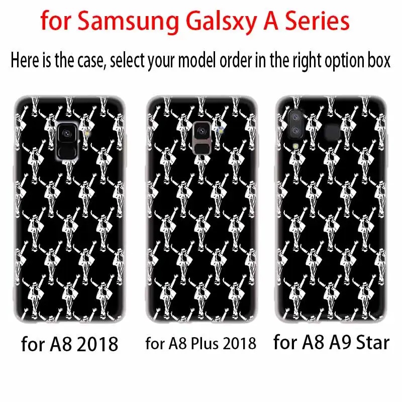 Прозрачный силиконовый чехол майкла джексона для телефона Samsung A50 A70 A80 A30 A40 A90 A6 A8 A9