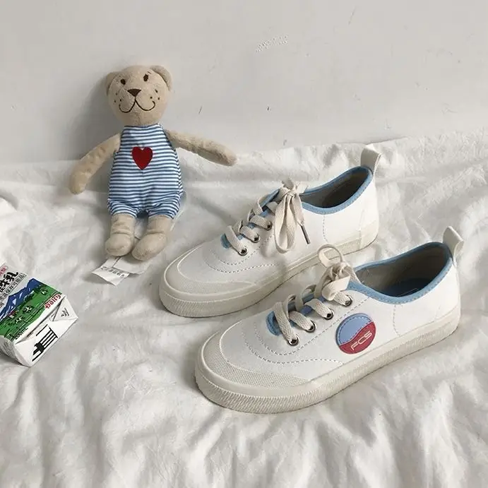 Текстильные туфли для женщин и студентов Корейская версия низких кроссовок