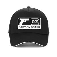 glock baby on board character letter print baseball cap fashion brand men women glock adjustable snapback hat