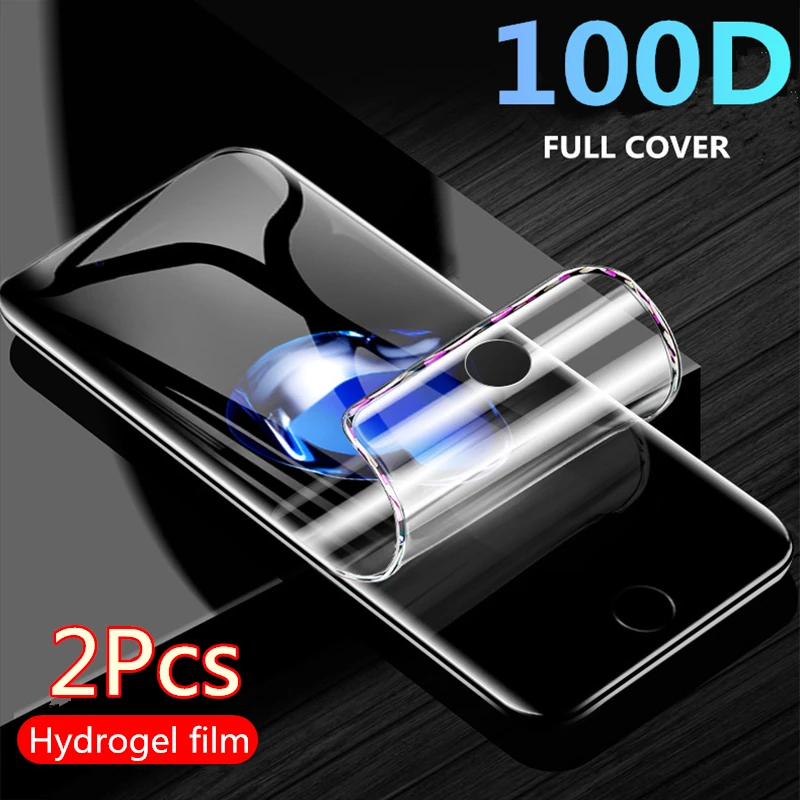 100D Гидрогелевая Защитная пленка для iPhone 11 pro max полное покрытие Для X XR Xs Max 6 7 8 plus не
