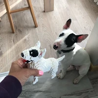 building blocks dog diamond micro small particles spelling toy pet bull terrier dog block 3d model toys for children kids gifts