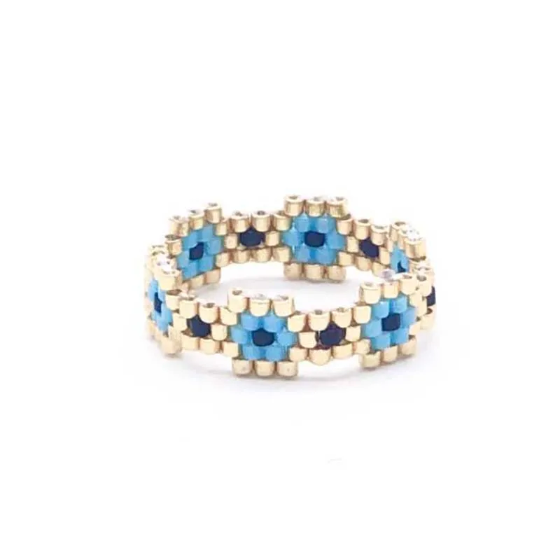 

Go2boho Miyuki Ring For Women 2021 Trendy Jewelry Handmade Boho Jewellery Bohemian Turkish Evil Eye Finger Rings Gift For Girl