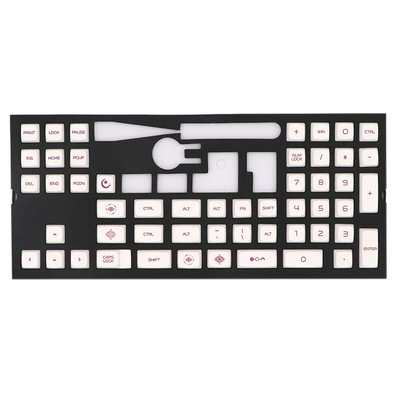 BGKC PG молочно фиолетовые Ethermal сублимационные шрифты PBT keycap для проводной USB