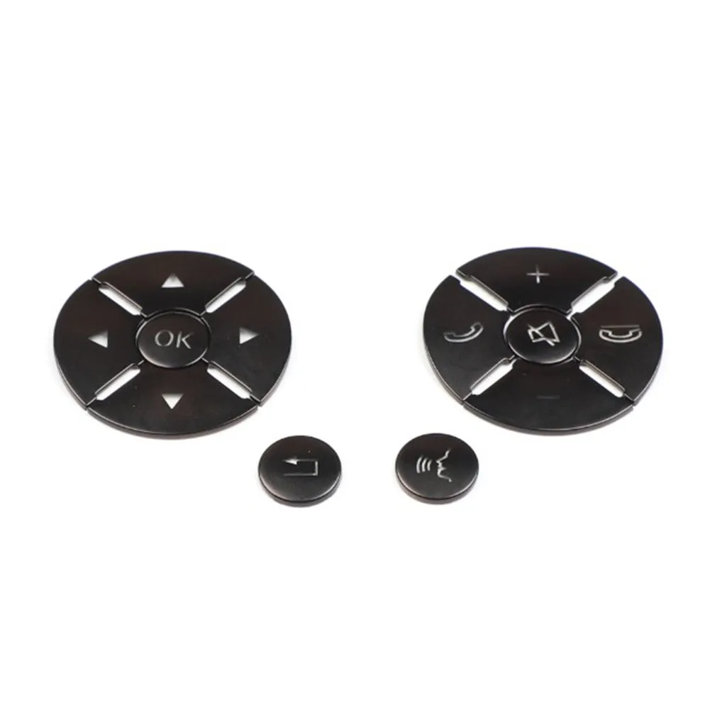 

2008-2010 Buttons Cover ABS Black Plastic Steering Wheel Stickers Switch