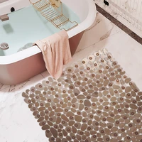 bathroom floor mat pebble design non slip square carpet bathing shower bathtub pvc pad