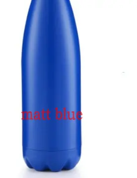 Бутылка для воды из нержавеющей стали, 750 мл - Цвет: matt blue