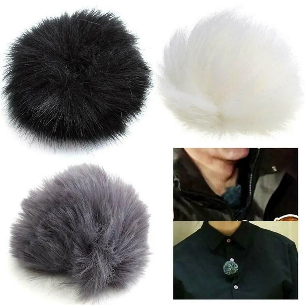 

1pc Fur Windscreen Windshield Wind Muff For Lapel Mic Lavalier Microphone